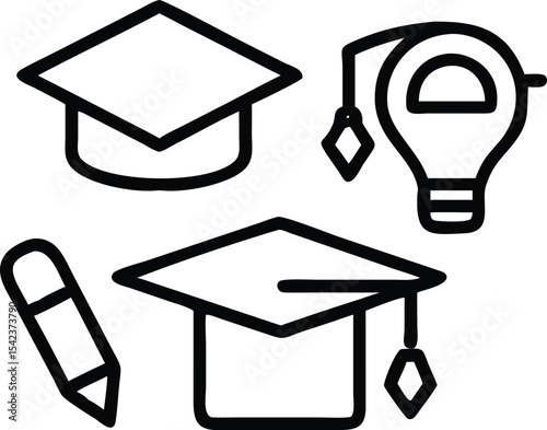 A 3D vector illustration of a graduation cap and diploma, symbolizing academic achievement and the journey from school to university