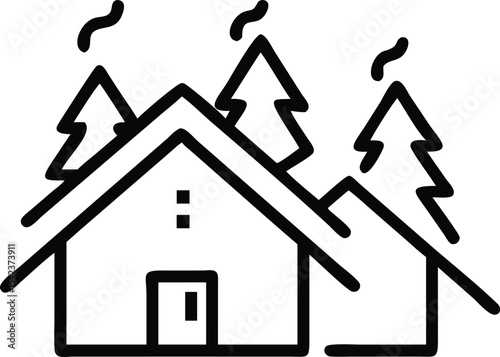 Home real estate icon: a 3D vector illustration of a house symbol, perfect for web and business design