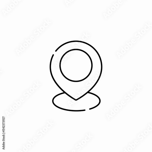 location pin map icon sign vector