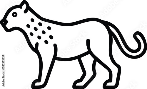 Cartoon horse vector illustration featuring a running stallion silhouette, isolated on white