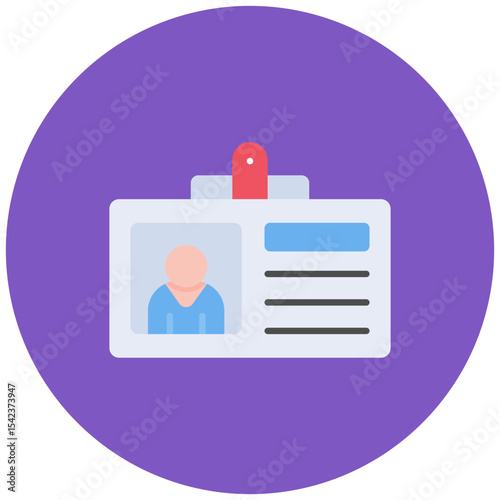 Employee Badge icon vector image. Can be used for Office.