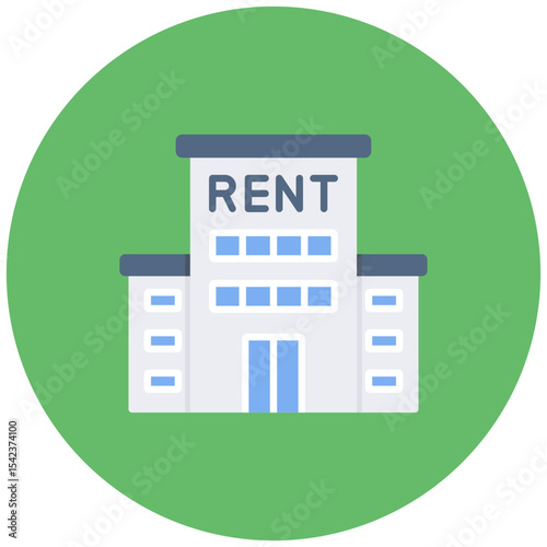 Office For Rent icon vector image. Can be used for Office.