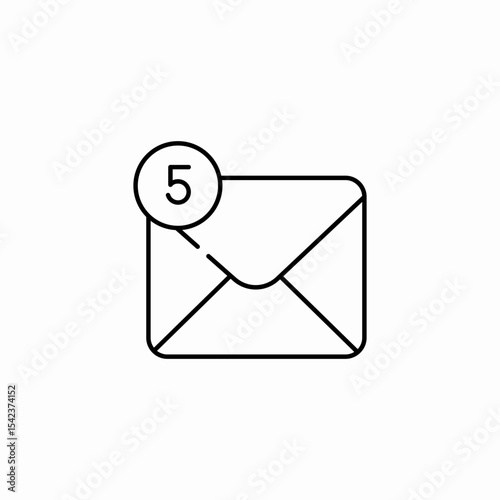 new message envelope icon sign vector