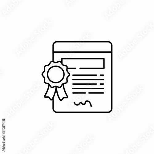 official award certificate icon sign vector