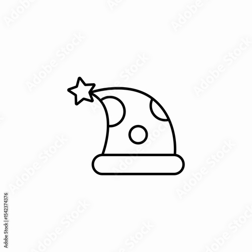 polka dot hat icon sign vector