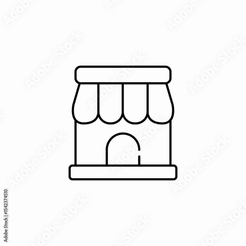 retail store front icon sign vector