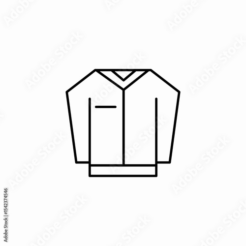 school uniform jumper icon sign vector
