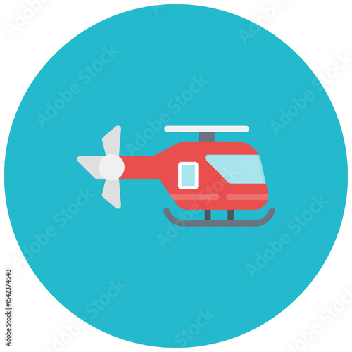 Helicopter icon vector image. Can be used for Emergency Service.