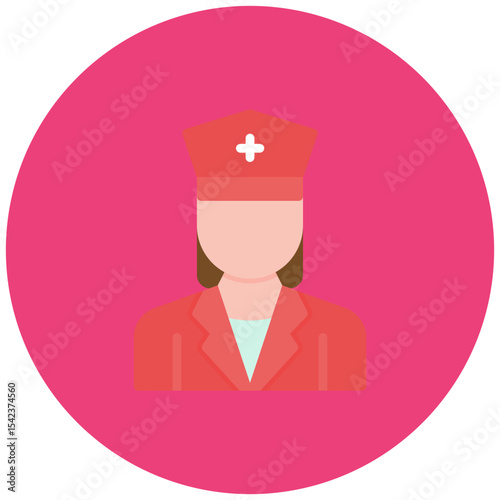 Paramedic Female icon vector image. Can be used for Emergency Service.