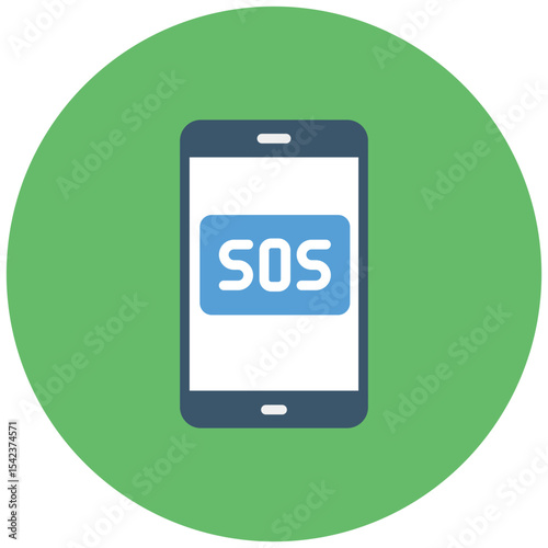 Sos Phone icon vector image. Can be used for Emergency Service.