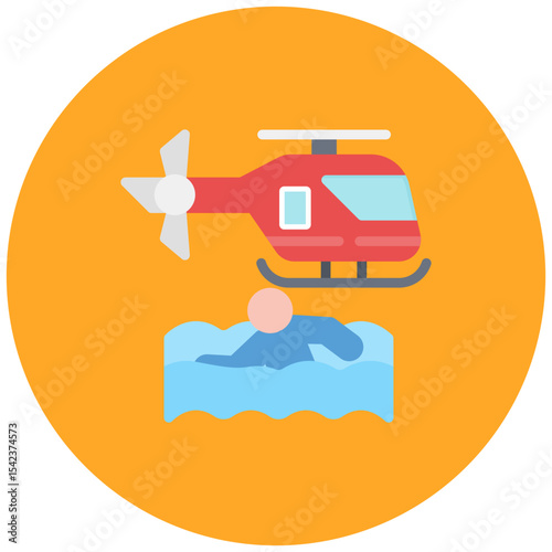 Search And Rescue icon vector image. Can be used for Emergency Service.
