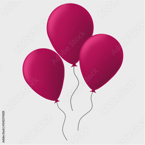 balloon illustration for birthday, celebration, new year or other design assets