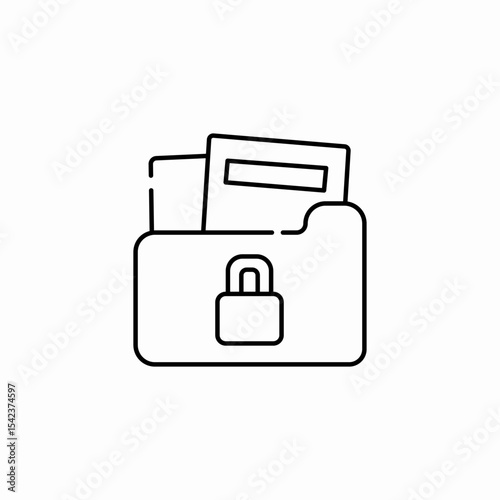 secure folder documents icon sign vector