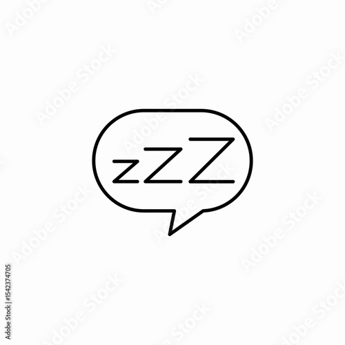 sleep bubble zzz icon sign vector