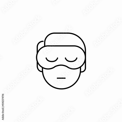 sleeping face mask icon sign vector