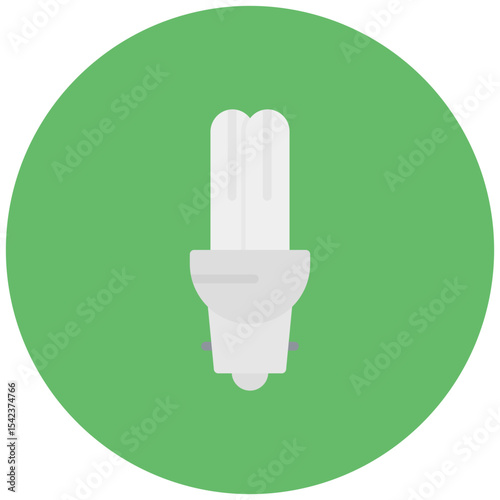 Cfl Tubular Bulb icon vector image. Can be used for Lighting.