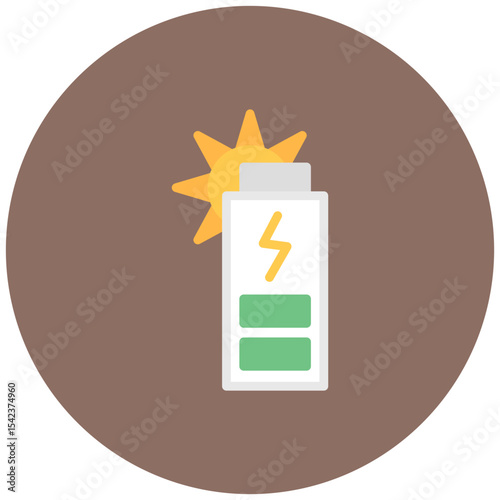 Solar Battery icon vector image. Can be used for Lighting.