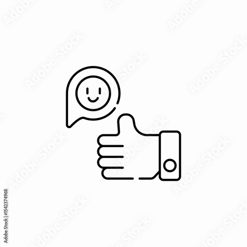 thumbs up feedback icon sign vector