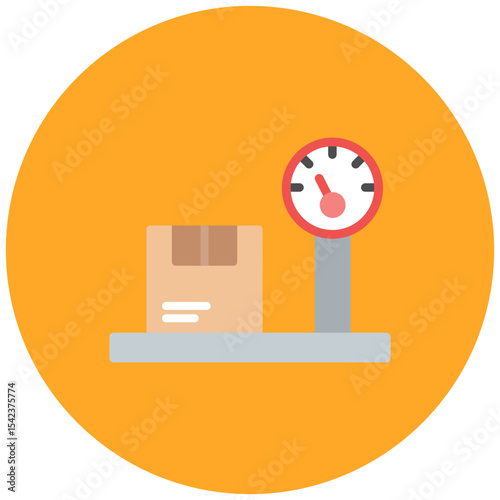 Package Scale icon vector image. Can be used for Postal Service.