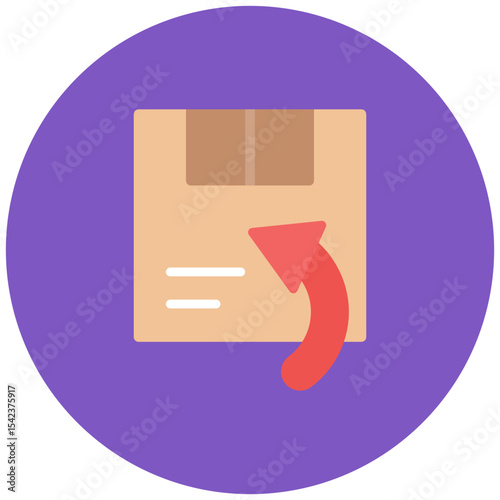 Returned Package icon vector image. Can be used for Postal Service.