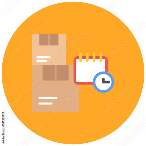 Scheduled Mail Pickup icon vector image. Can be used for Postal Service.