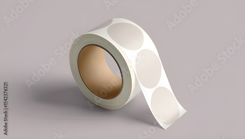 Roll of blank round stickers for packaging