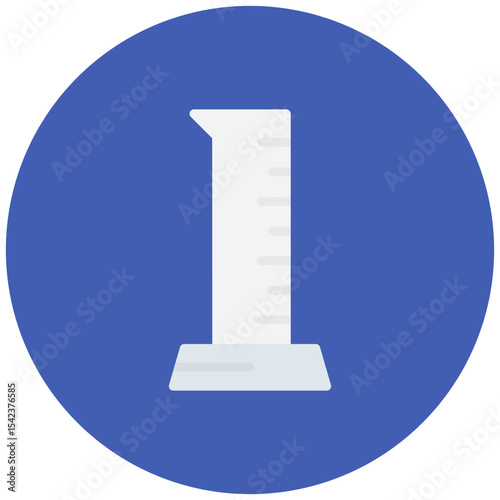 Graduated Cylinder icon vector image. Can be used for Science.