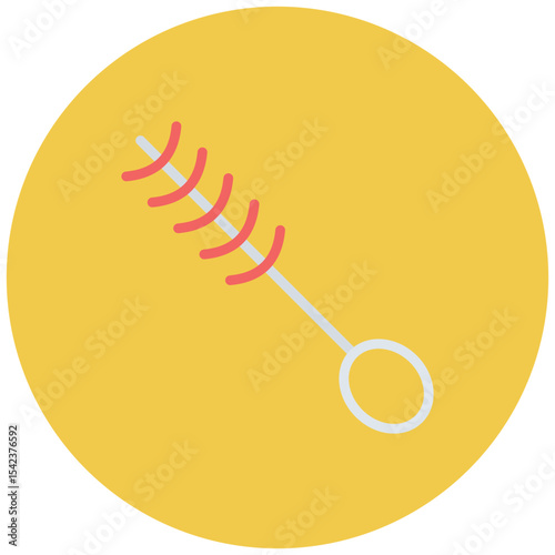 Test Tube Brush icon vector image. Can be used for Science.