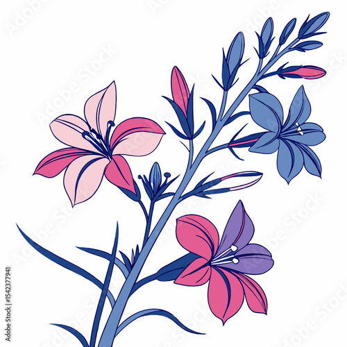 floral background with lobelias