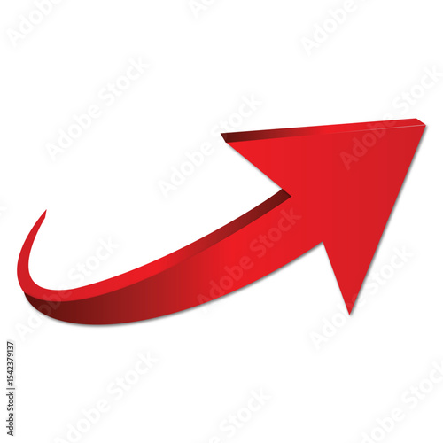 red arrow isloated on white background