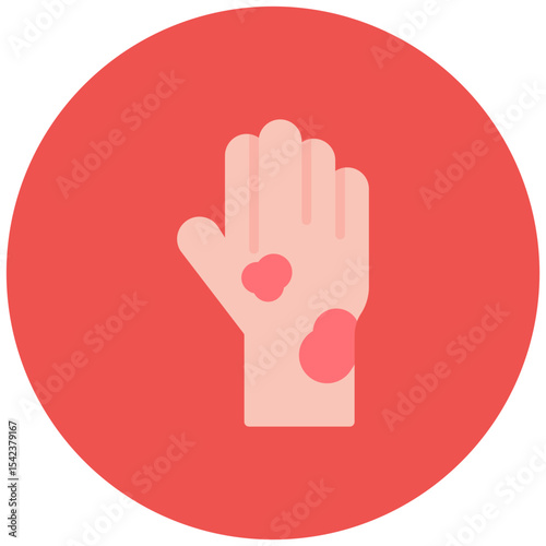 Eczema icon vector image. Can be used for Dermatology.