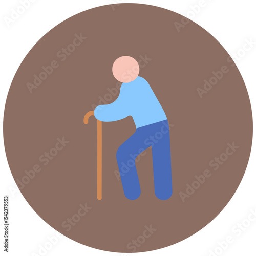Elderly Man icon vector image. Can be used for Home Services.