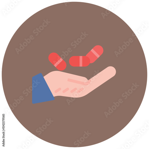 Medication Taking Assistance icon vector image. Can be used for Home Services.