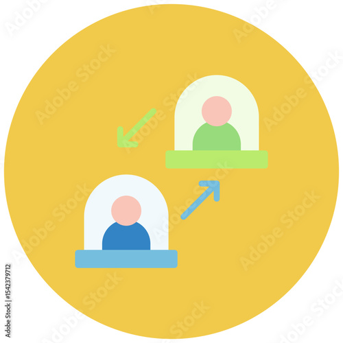 Social Isolation icon vector image. Can be used for Home Services.