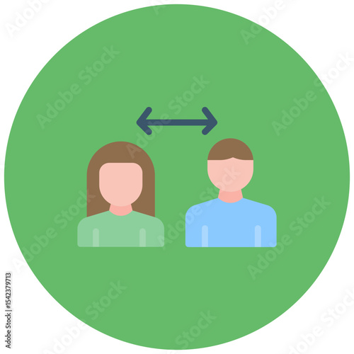 Social Distancing icon vector image. Can be used for Home Services.
