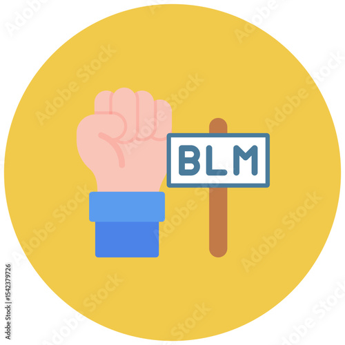 Blm icon vector image. Can be used for Human Rights.