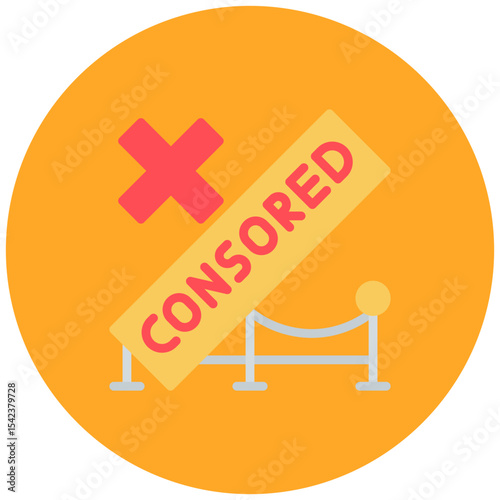 Censored icon vector image. Can be used for Human Rights.