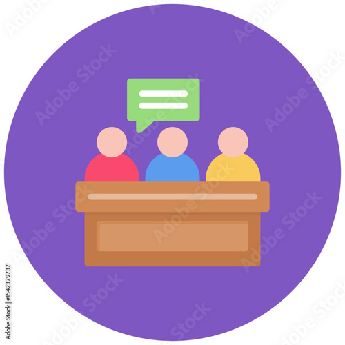 Discussion icon vector image. Can be used for Human Rights.