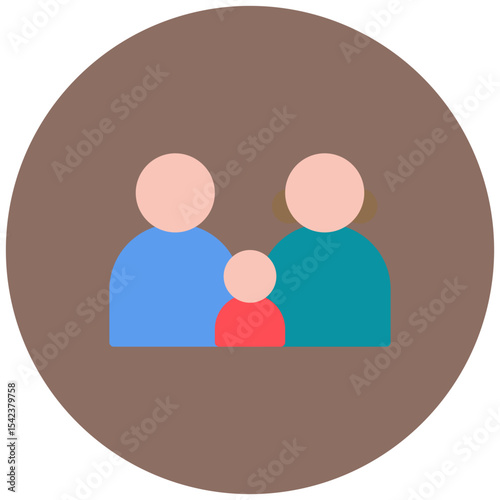 Family icon vector image. Can be used for Human Rights.