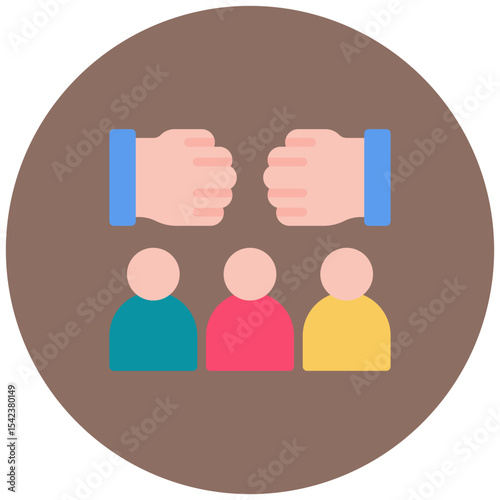 Solidarity icon vector image. Can be used for Human Rights.
