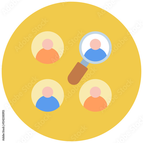 Employees Search icon vector image. Can be used for Human Resource.