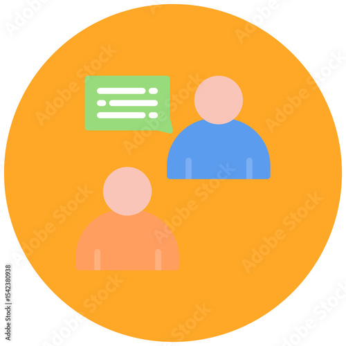 Interview icon vector image. Can be used for Human Resource.