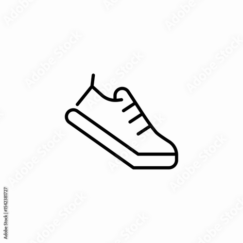 athletic running shoe icon sign vector