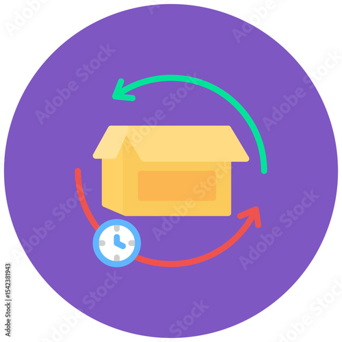 Product Life icon vector image. Can be used for Product Management.