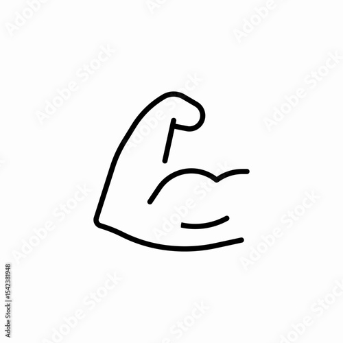 bicep muscle arm icon sign vector