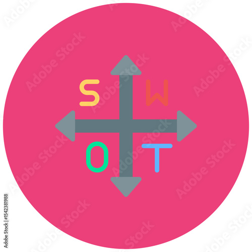 Swot Analysis icon vector image. Can be used for Product Management.