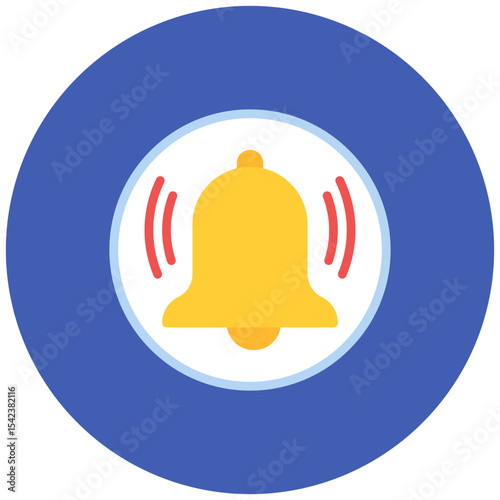 Bell icon vector image. Can be used for Nursing Home.