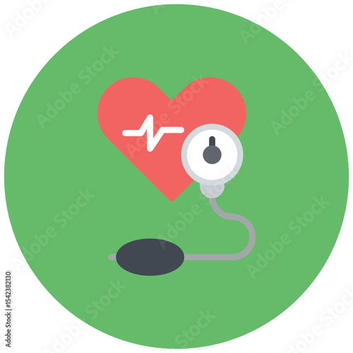 Blood Pressure icon vector image. Can be used for Nursing Home.