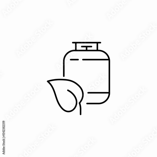 eco gas cylinder icon sign vector