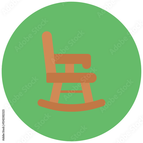 Rocking Chair icon vector image. Can be used for Nursing Home.